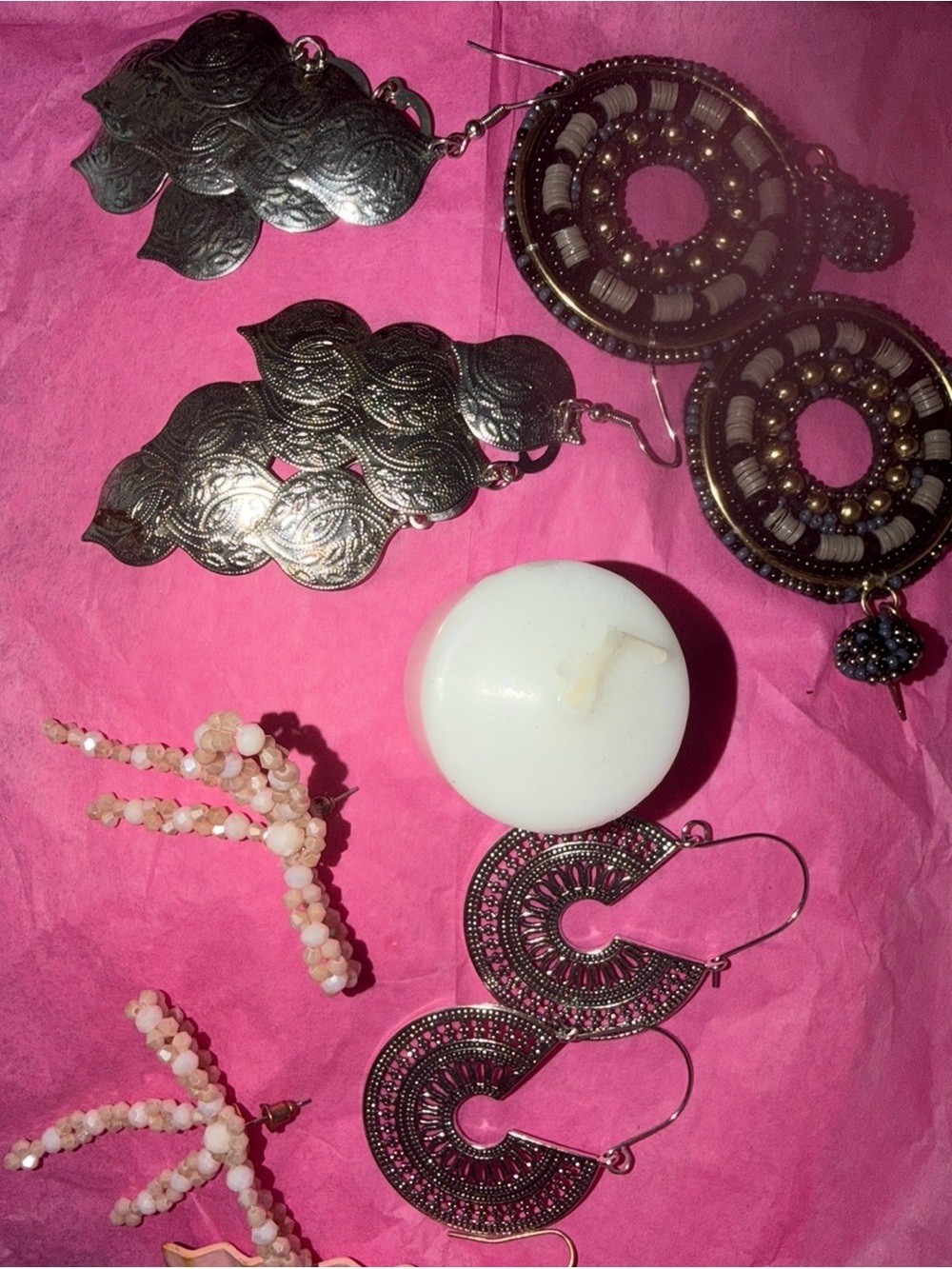 EARRING BUNDLE Mixed Statement Earrings Set - Silver-Tone &  Beaded